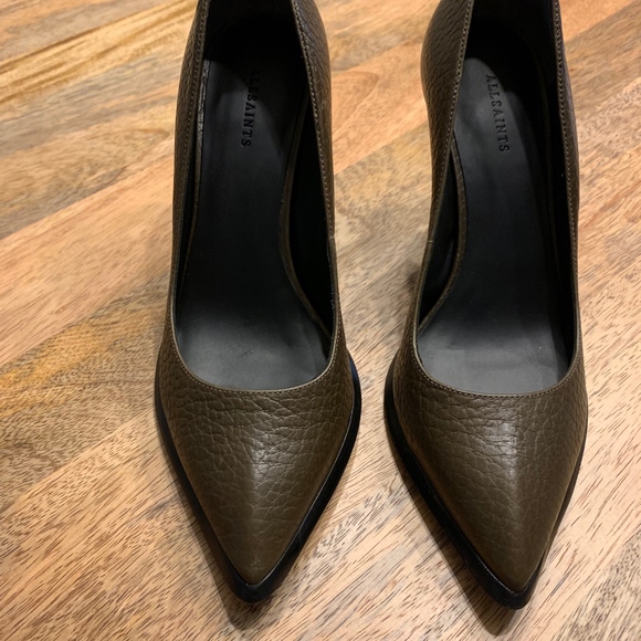 Allsaints┆traif dark khaki heel - Picture 5 of 7